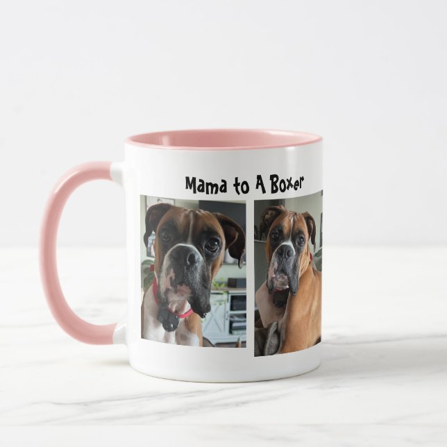 Personalize/ Mama To A Boxer PET Photo Mug (Left)