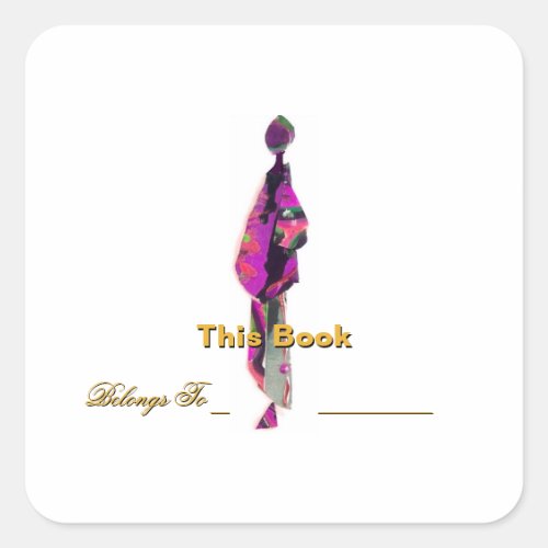 Personalize Man Standing Bookplate
