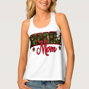 Personalize Marine Mom with Dog Tag Tank Top
