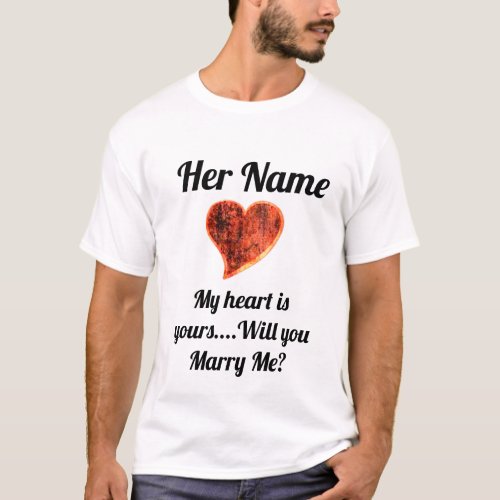 Personalize Marry Me ShirtShe will LOVE it T_Shirt