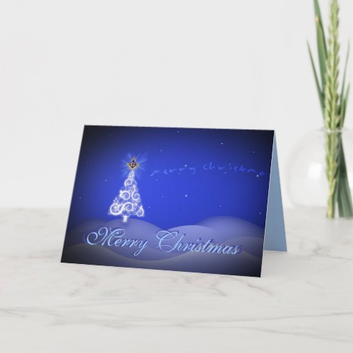 Personalize Masonic Christmas Greetings Holiday Card