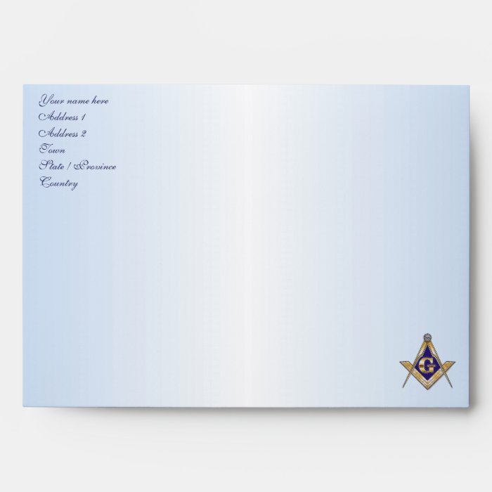 Personalize Masonic Emblem Christmas Greeting Card Envelopes