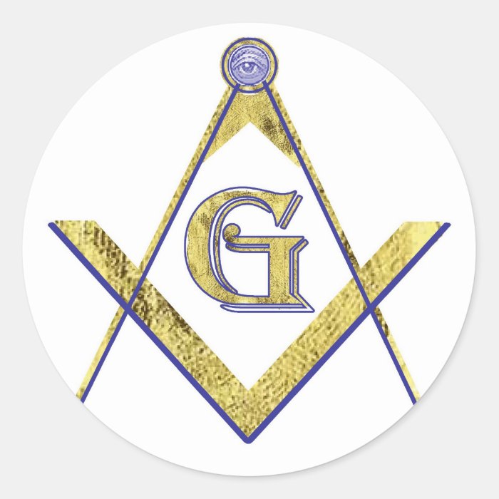 Personalize Masonic & Shriners Emblem Round Sticker