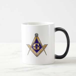 PERSONALIZE MASONIC SQUARE AND COMPASS COLOR MORPH MUG 