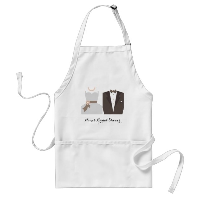 Personalize Me! Bridal Shower Apron-Autographable Adult Apron (Front)