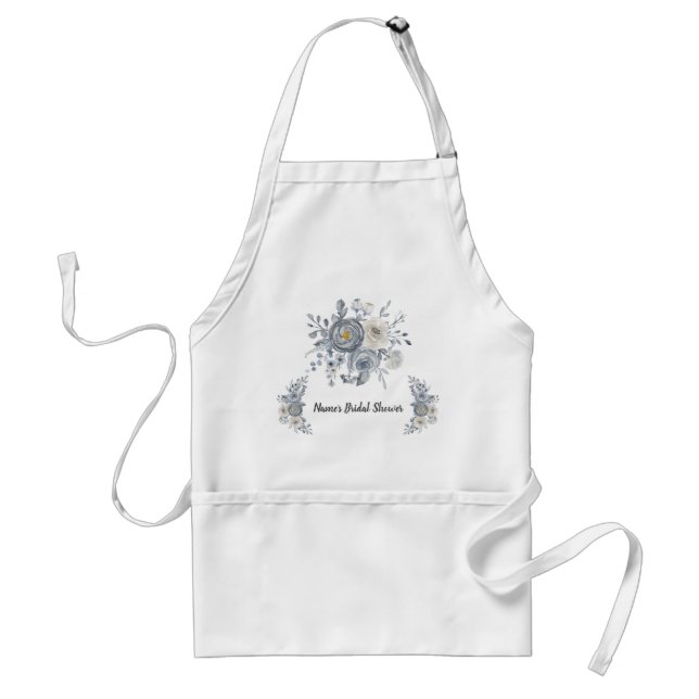 Personalize Me! Bridal Shower Apron-Autographable Adult Apron (Front)