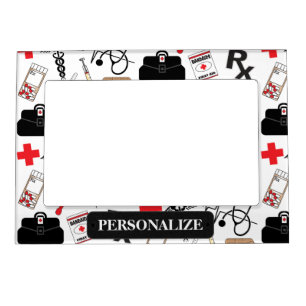 Personalize - Medical Pattern  Magnetic Frame