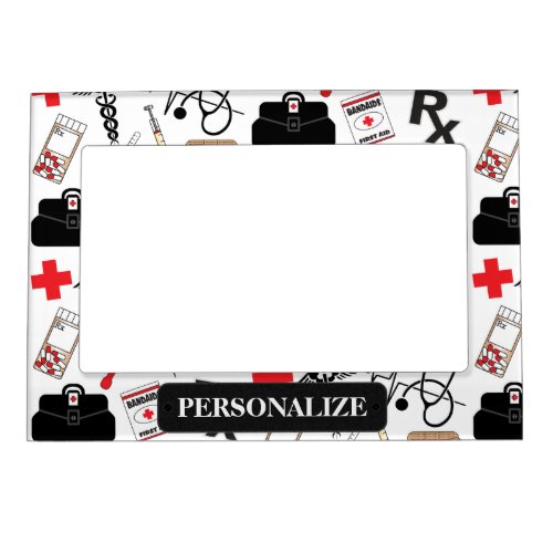 Personalize _ Medical Pattern  Magnetic Frame