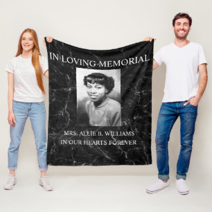 Personalize Memorial Fleece Blanket