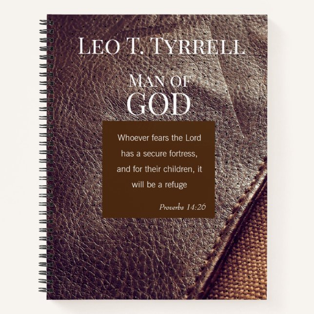 Personalize Mens Bible Verse Notebook (Front)