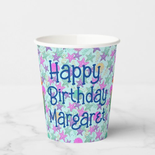 Personalize Mermaid  Paper Cups