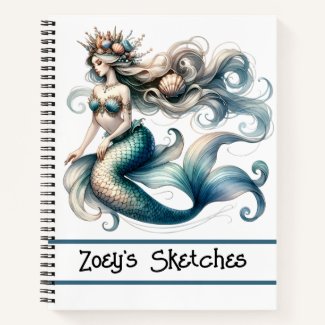 Personalize Mermaid Sketch 