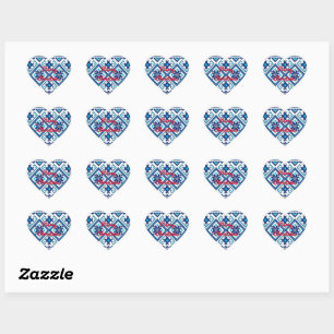 Personalize MERRY CHRISTMAS Blue KNIT Stickers