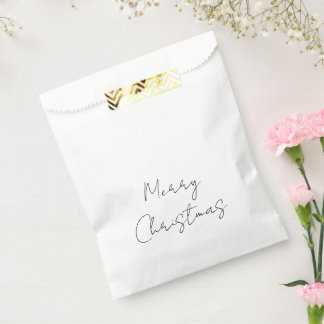 Personalize: Merry Christmas Cursive Favor Bag