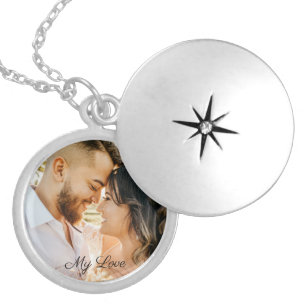 Personalize Message or Name & Photo Locket Necklace