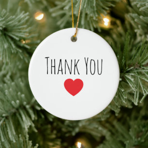 Personalize Message Thank you Ceramic Ornament