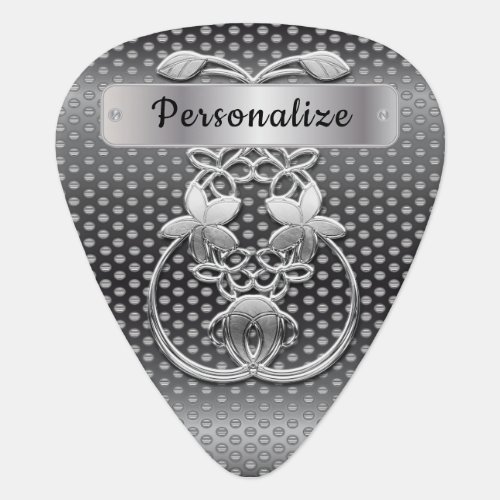 Personalize Metal Mesh Element Design Guitar Pick