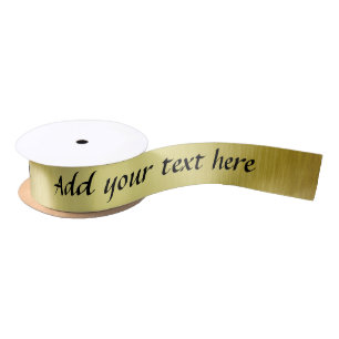Personalize Metallic Gold  Satin Ribbon