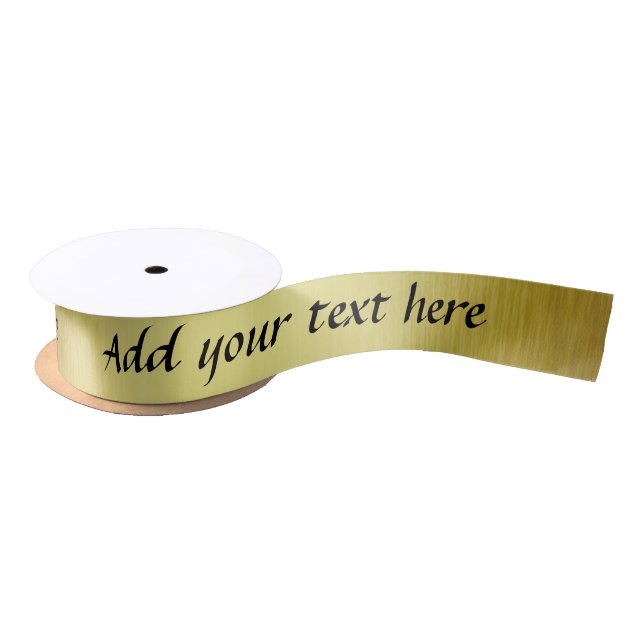 Personalize Metallic Gold  Satin Ribbon (Spool)