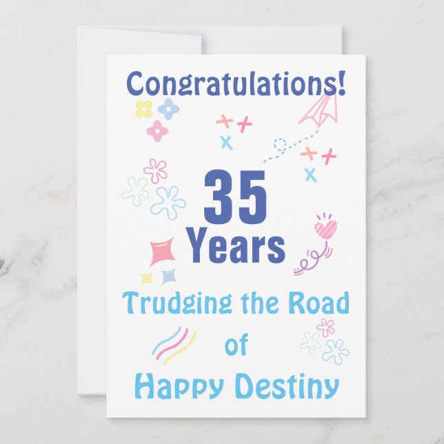 Personalize Milestone  12 Step Anniversary Card (Front)
