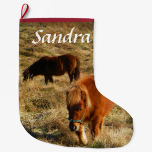 Personalize miniature Horse ponies Large Christmas Stocking