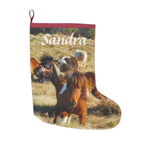 Personalize miniature Horse ponies Large Christmas Stocking