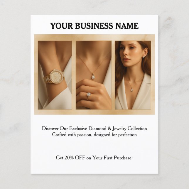 Personalize Minimal Photo Business Marketing Flyer (Front)