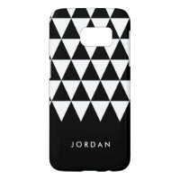Personalize Minimalist Black White Triangle Samsung Galaxy S7 Case
