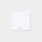 Personalize:  Minimalist Grid Paper Notes Monogram