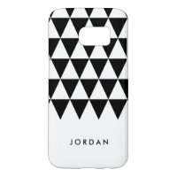 Personalize Minimalist White Black Triangle Samsung Galaxy S7 Case