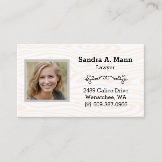 Personalize Minimalist Wood Standard 3.5"x2" Busin Business Card