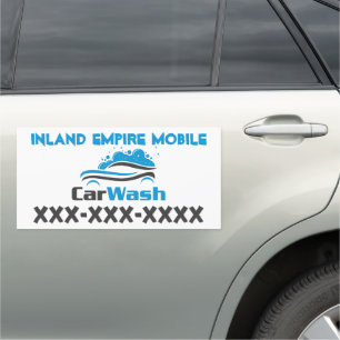 Personalize Mobile Car Wash Customize Business  Car Magnet