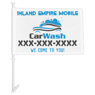 Personalize Mobile Car Wash Customize Business Flag