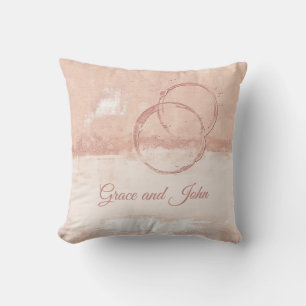 Personalize Modern Art Style rose gold Throw Pillow