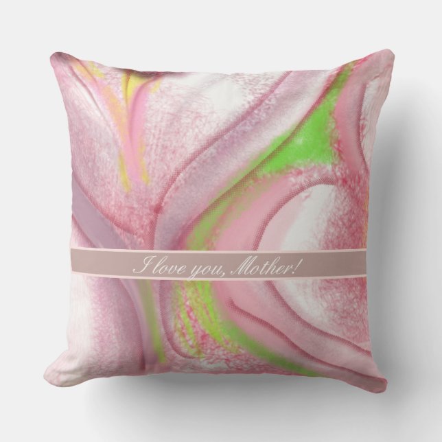 Personalize Modern Beautiful Mother’s Day Throw Pi Pillow (Front)