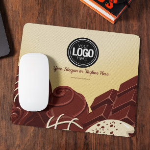 Personalize Modern Chocolate Business Mousepad