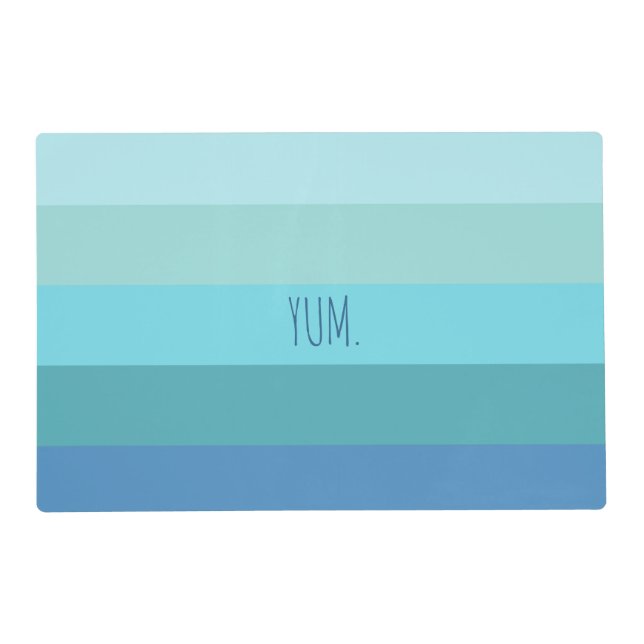 Personalize Modern Cool Stripe Placemat (Front)