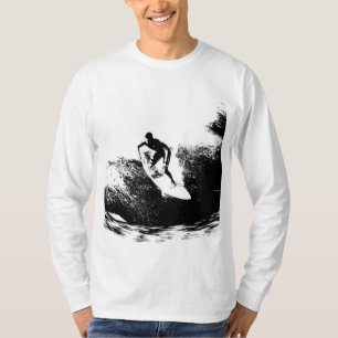Personalize Modern Elegant Surfer Trendy Template T-Shirt