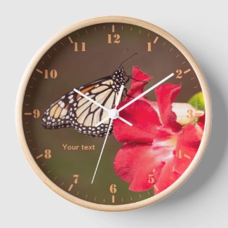 Personalize Monarch butterfly on desert rose