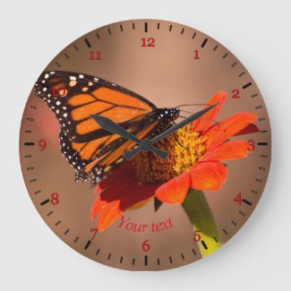 Personalize Monarch butterfly on tithonia flower