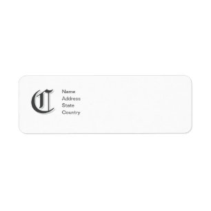 Personalize Monogram C Return Address Label