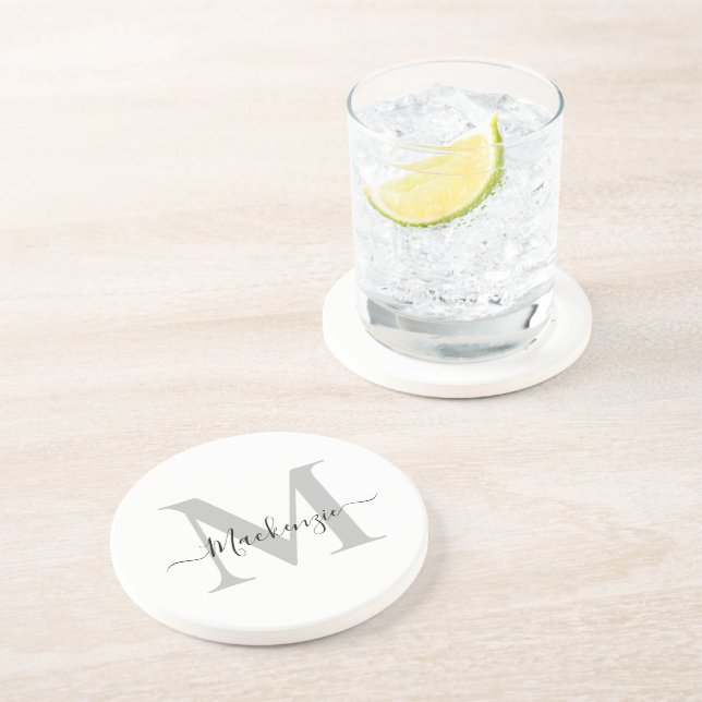 Personalize Monogram Initial Name Coaster (Side)