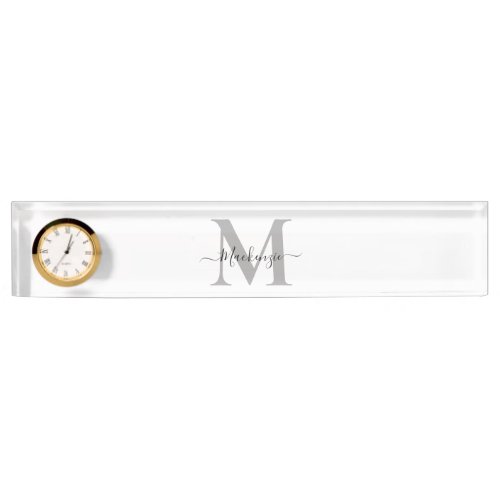 Personalize Monogram Initial Name Desk Name Plate