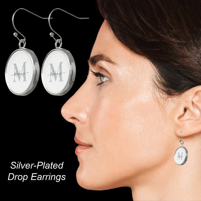 Personalize Monogram Initial Name Earrings (Personalize Monogram Initial Name Earrings)
