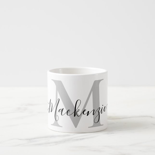 Personalize Monogram Initial Name Espresso Cup (Front)