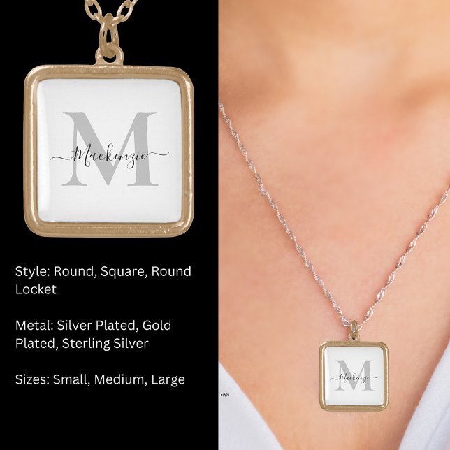 Personalize Monogram Initial Name Gold Plated Necklace (Personalize Monogram Initial Name Gold Plated Necklace)