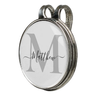Personalize Monogram Initial Name Golf Hat Clip