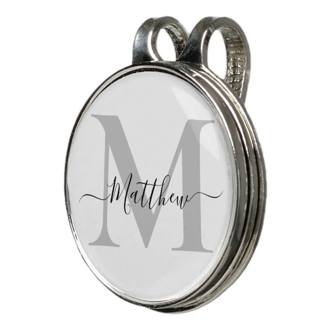 Personalize Monogram Initial Name Golf Hat Clip (3/4)