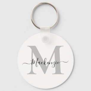 Personalize Monogram Initial Name Keychain