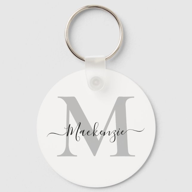 Personalize Monogram Initial Name Keychain (Front)
